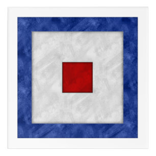 W Whiskey Watercolor Nautical Signal Maritime Flag Acrylic Print