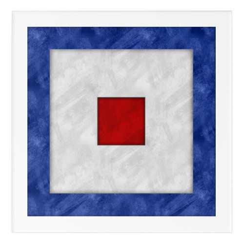 W Whiskey Watercolor Nautical Signal Maritime Flag Acrylic Print