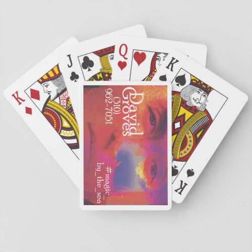 W WHITE BORDER  DAVID GROVES MAGICIAN classic Poker Cards