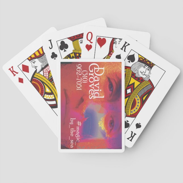 W/ WHITE BORDER,  DAVID GROVES MAGICIAN, classic Poker Cards (Back)