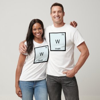 W - Wraith Funny Chemistry Element Symbol T-shirt by itselemental at Zazzle