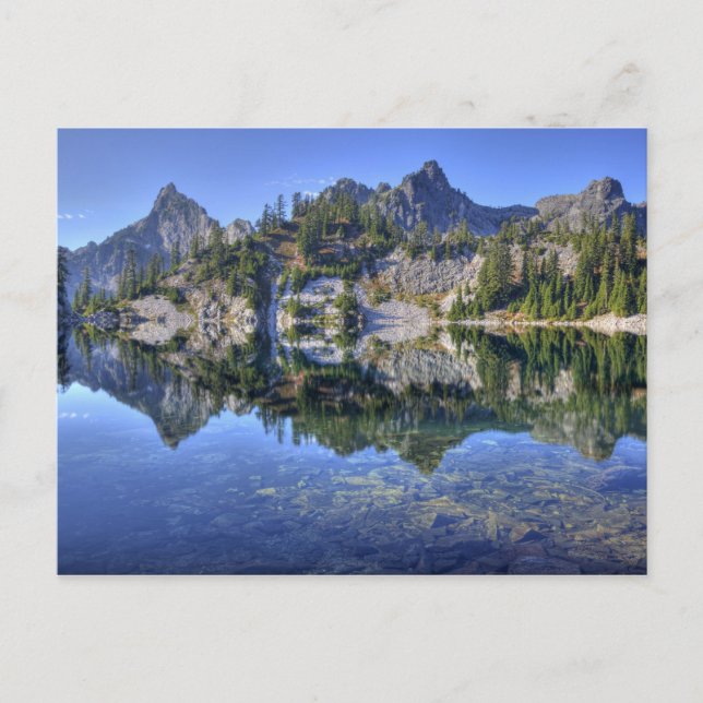 WA, Alpine Lakes Wilderness, Gem Lake, with 2 Postcard (Front)