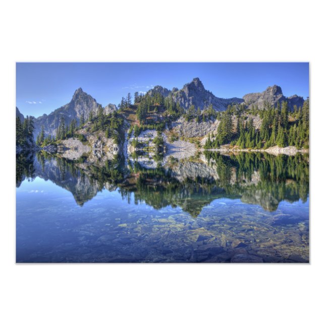 WA, Alpine Lakes Wilderness, Gem Lake, with Photo Print (Front)