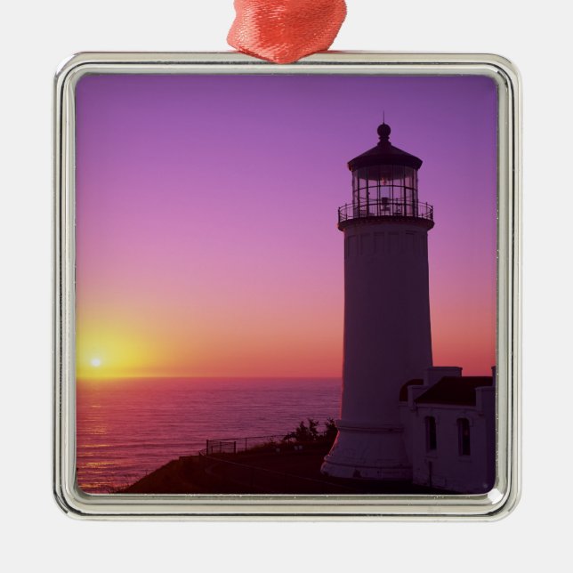 WA, Cape Disappointment State Park, North Head 2 Metal Ornament (Front)