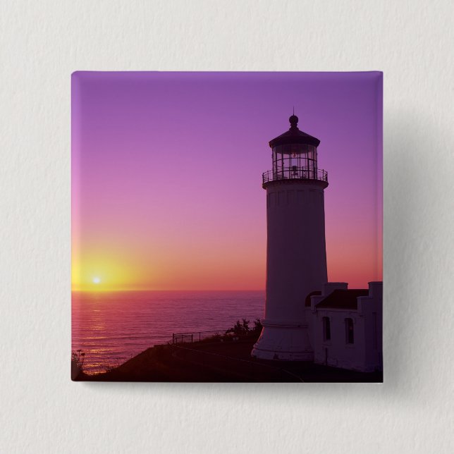 WA, Cape Disappointment State Park, North Head 2 Pinback Button (Front)