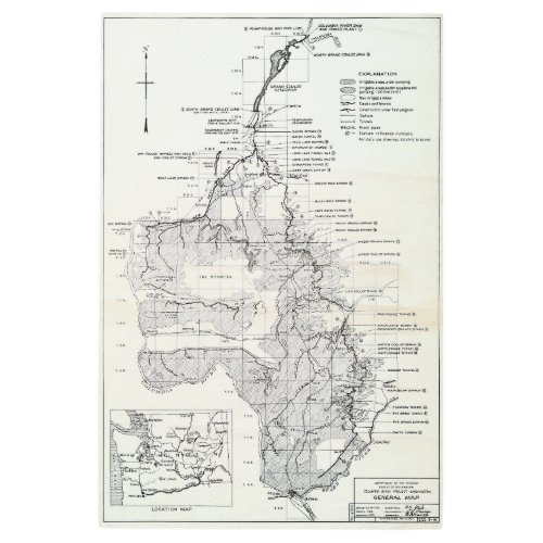 WA Columbia River _ Coulee Dam Project Plan 1932 Metal Print