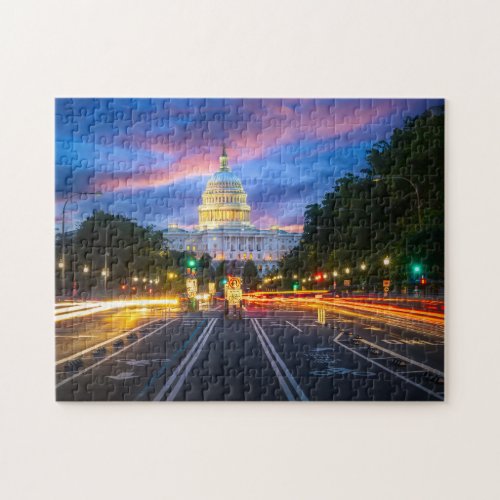 WA DC Cityscape Washington DC Getaway Cityscape Co Jigsaw Puzzle