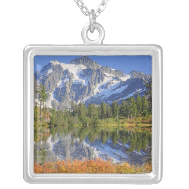 WA, Heather Meadows Recreation Area, Mt. Silver Plated Necklace (Front)
