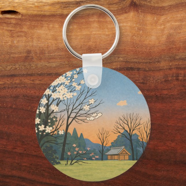 Wa – Japanese Landscapes – Quiet Countryside Keychain (Front)