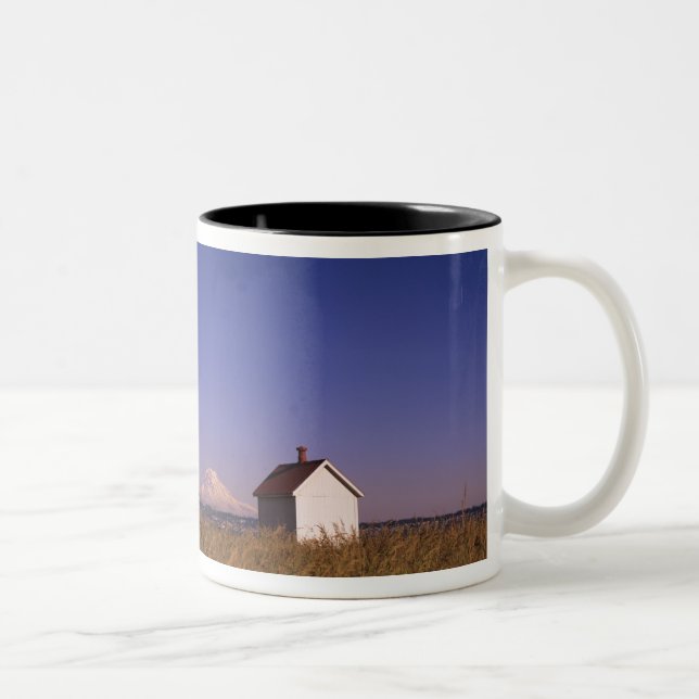 WA, Maury Island, Point Robinson Lighthouse, Two-Tone Coffee Mug (Right)