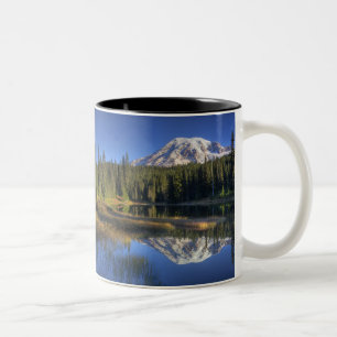 WA, Mt. Rainier National Park, Mt. Rainier Two-Tone Coffee Mug