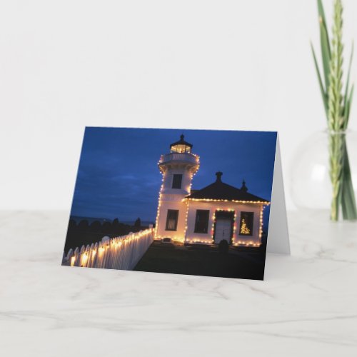 WA Mukilteo Mukilteo Lighthouse established 2 Holiday Card