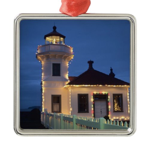 WA, Mukilteo, Mukilteo Lighthouse, established Metal Ornament