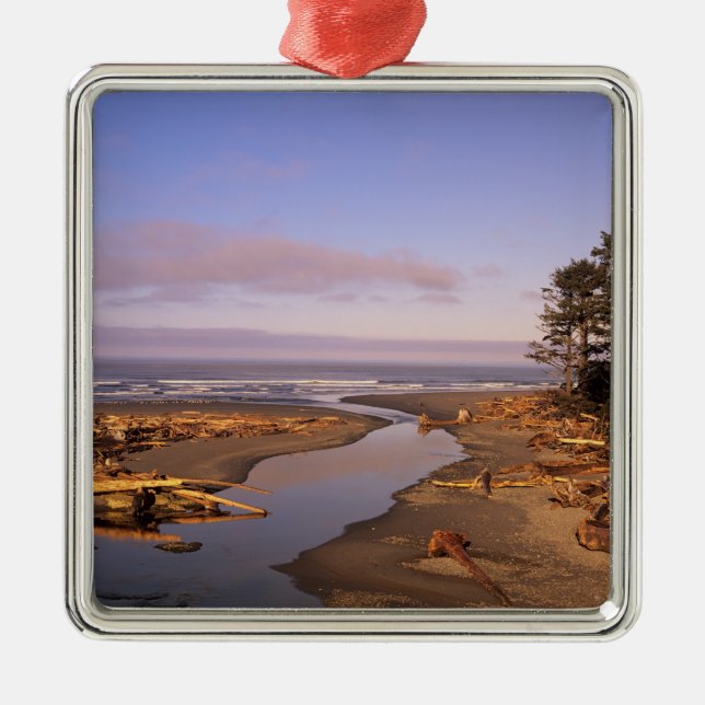 WA, Olympic NP, Kalaloch Beach and Kalaloch Metal Ornament (Front)
