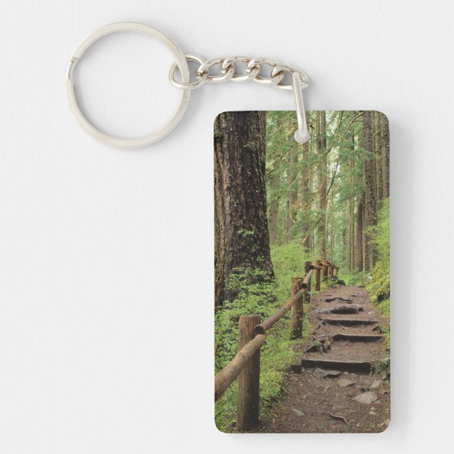 WA, Olympic NP, Sol Duc Valley, rainforest Keychain (Front)