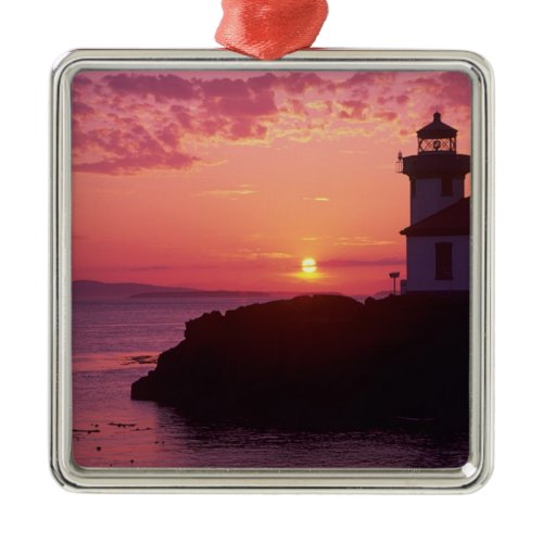 WA, San Juan Island, Lime Kiln Lighthouse, 1919, Metal Ornament