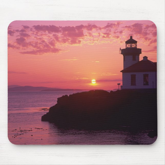 WA, San Juan Island, Lime Kiln Lighthouse, 1919, Mouse Pad (Front)