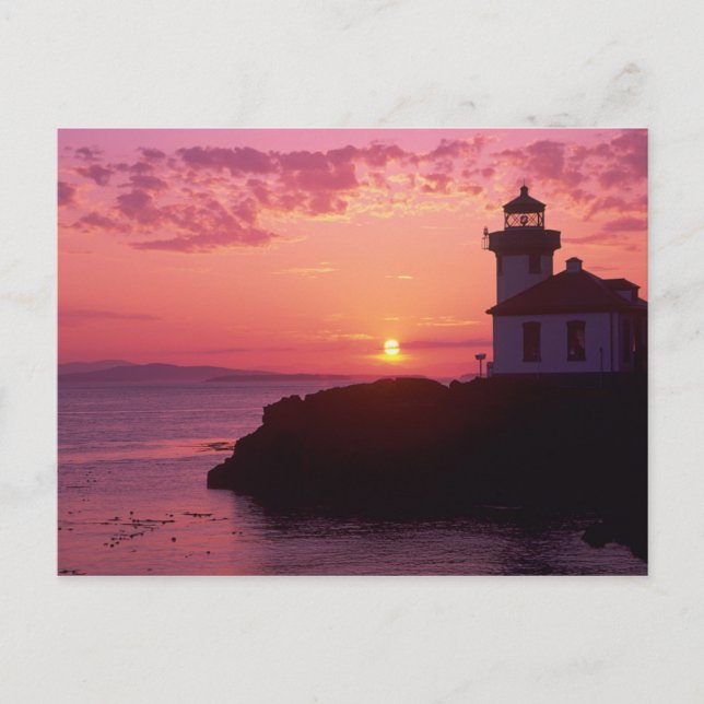 WA, San Juan Island, Lime Kiln Lighthouse, 1919, Postcard (Front)