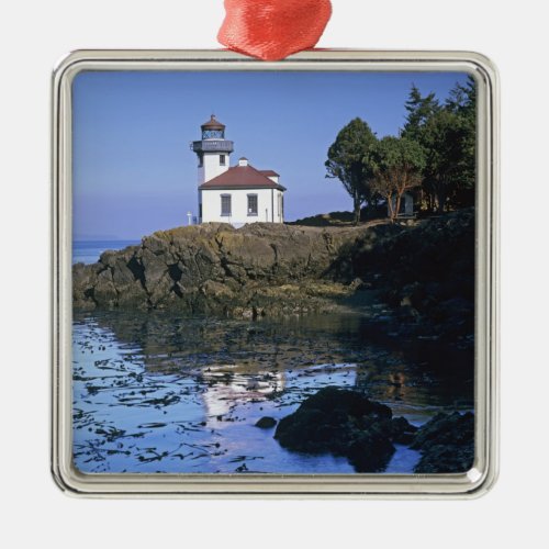 WA San Juan Island Lime Kiln lighthouse Metal Ornament