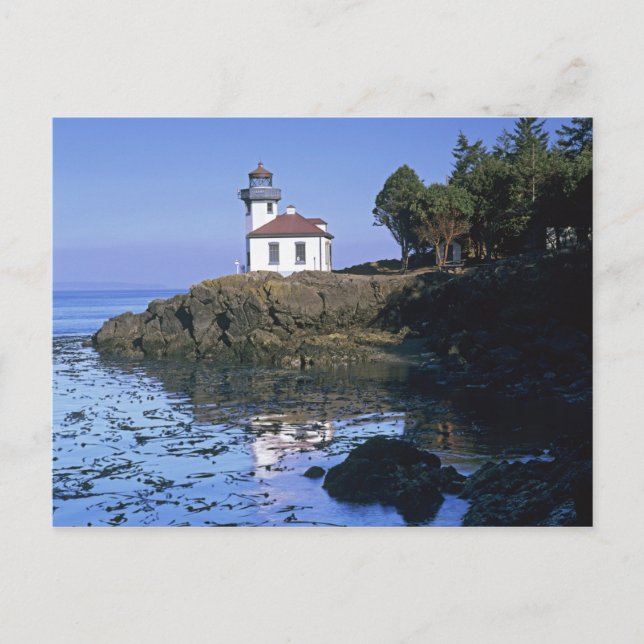 WA, San Juan Island, Lime Kiln lighthouse Postcard (Front)