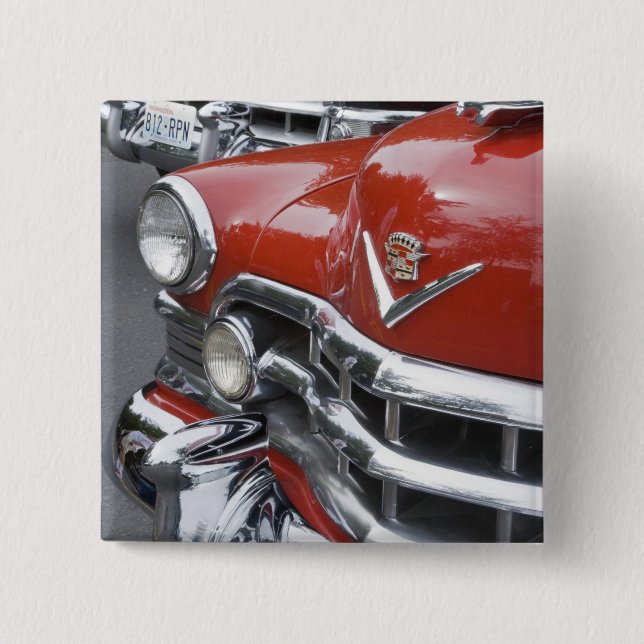 WA, Seattle, classic American automobile. Pinback Button (Front)