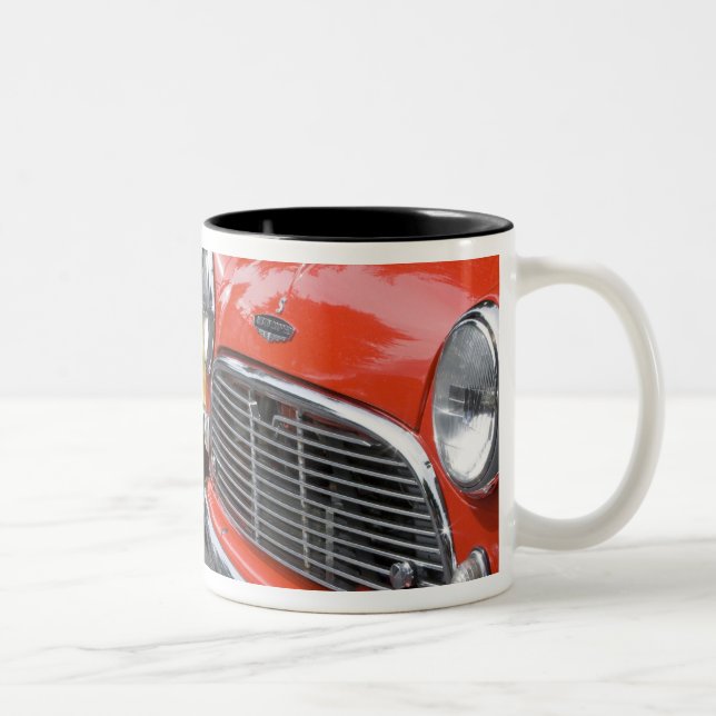 WA, Seattle, classic British automobile. Two-Tone Coffee Mug (Right)