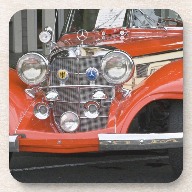WA, Seattle, classic German automobile. 2 Beverage Coaster (Front)