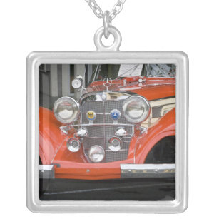 WA, Seattle, classic German automobile. 2 Silver Plated Necklace