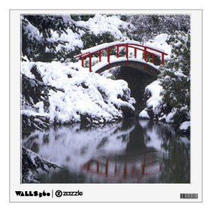 WA, Seattle, Moon bridge and pond after winter 2 Wall Decal