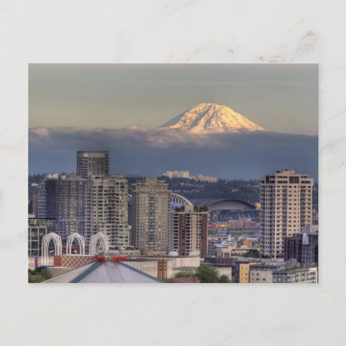 WA Seattle Mount Rainier from Kerry Park Postcard