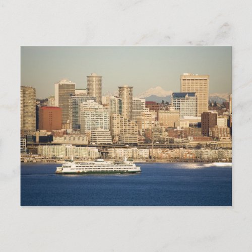 WA Seattle Seattle skyline and Elliott Bay Postcard