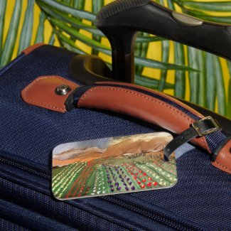 WA Skagit Valley Tulip Fields Spring Dreaming Luggage Tag