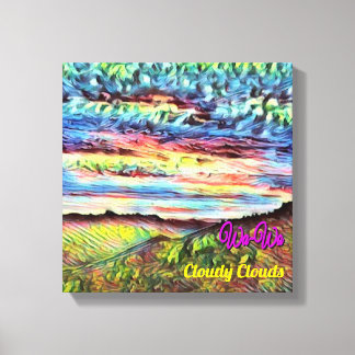 Wa-Wo Wave NFT Art Collection CLOUDY CARDS 23/30 Canvas Print