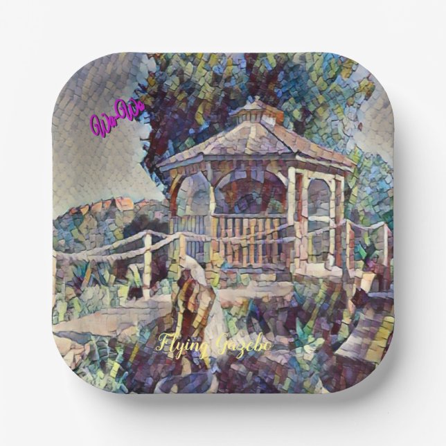 Wa-Wo Wave NFT Collection FLYING GAZEBO 12   Paper Plates (Front)