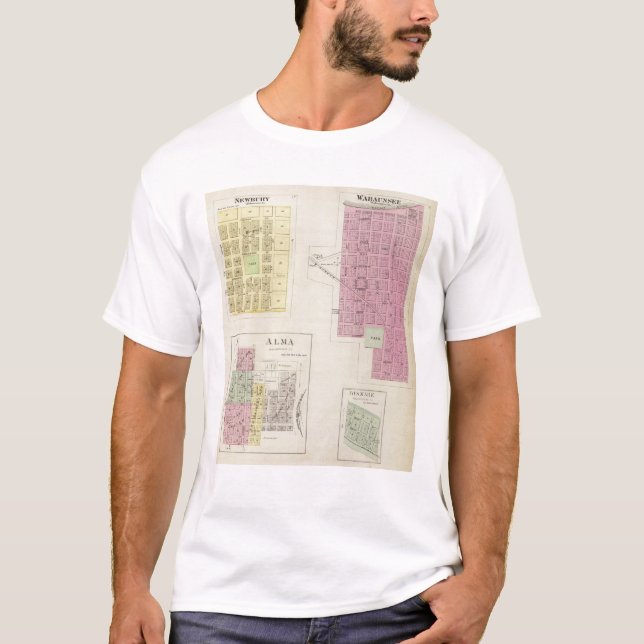 Wabaunsee, Newbury, Alma, Bismark, Kansas T-Shirt (Front)