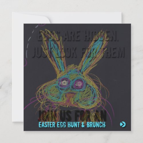 Wabbit The Rabbit Hilarous Happy Easter Invitation