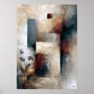 Wabi-Sabi Quiet Presence Modern Japanese Abstract Poster