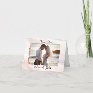 Wabi Sabi Watercolor Kanji Photo Save the Date Thank You Card