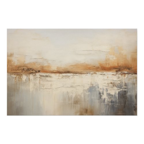 Wabisabi Aesthetic Abstract Landscape Poster