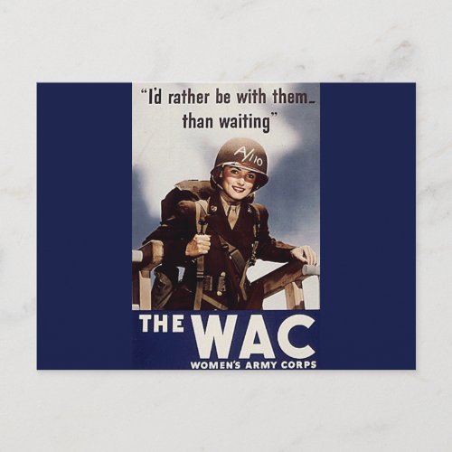 WAC Recruiting Poster Postcard