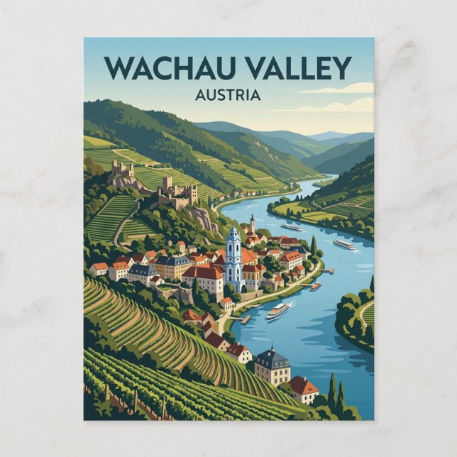 Wachau Valley Austria Postcard (Front)
