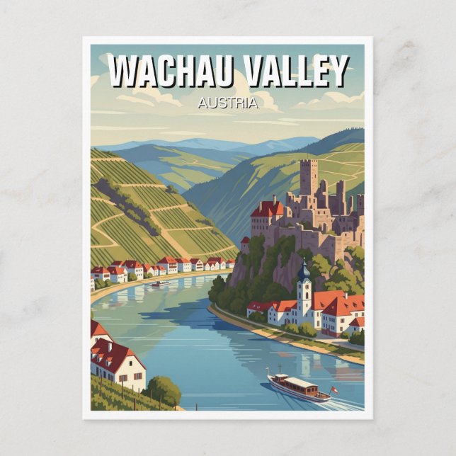 Wachau Valley Austria Travel Postcard (Front)