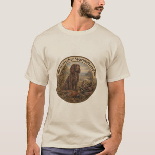 Wachtelhund Hunting Art , German Spaniel T-Shirt