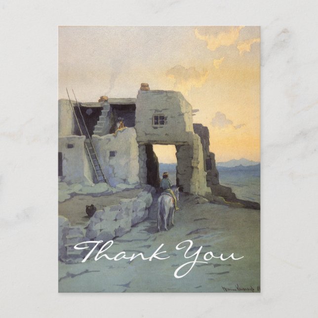 Wachtel's Evening, Pueblo of Walpi Postcard (Front)