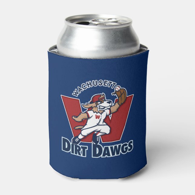 Wachusett Dirt Dawgs Collegiate Baseball Team Logo Can Cooler (Can Front)