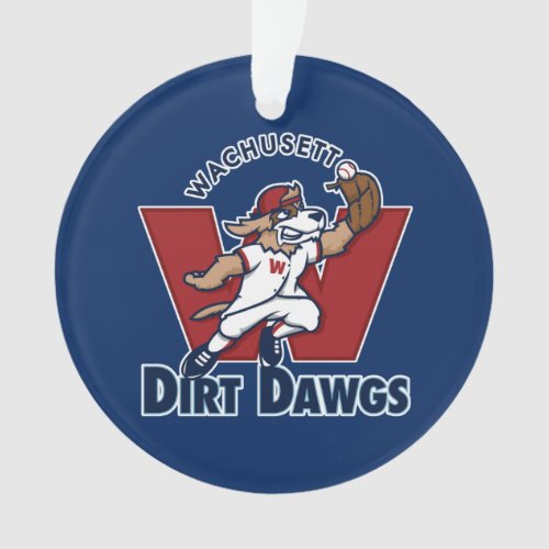 Wachusett Dirt Dawgs Collegiate Baseball Team Logo Ornament