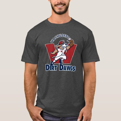Wachusett Dirt Dawgs Collegiate Baseball Team Logo T_Shirt