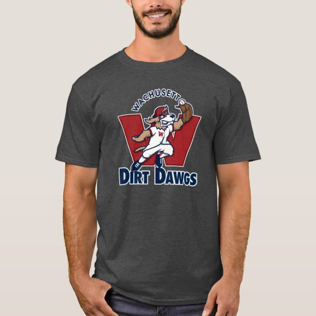 Wachusett Dirt Dawgs Collegiate Baseball Team Logo T-Shirt (Front)