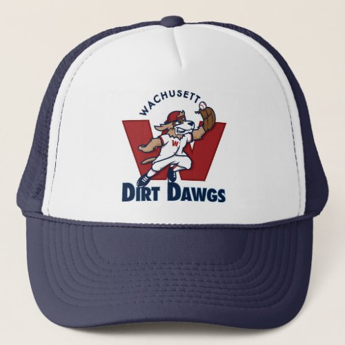 Wachusett Dirt Dawgs Collegiate Baseball Team Logo Trucker Hat