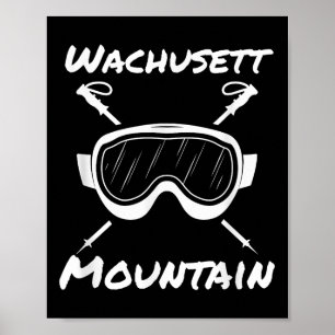 Wachusett Mountain Machusetts Skier Skiing Skis Go Poster